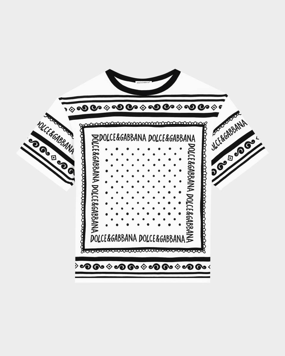 Boy's Logo-Print Bandana T-Shirt, Size 8-14